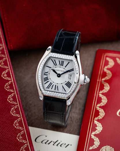 Cartier Roadster 18k White Gold Diamond Bezel - Ref. 2723