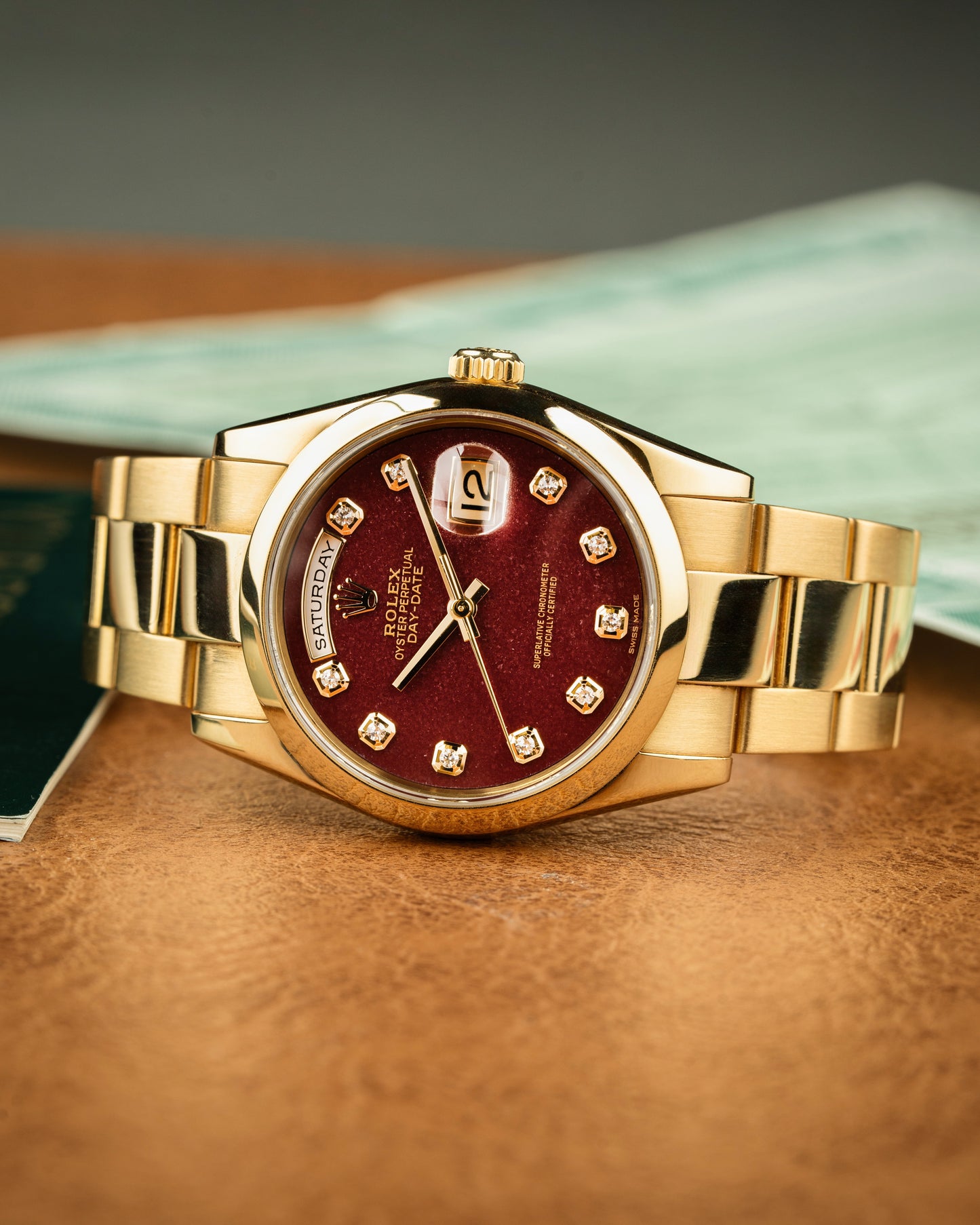 Rolex Day-Date 36mm Grossular Stone Dial - Ref. 118208