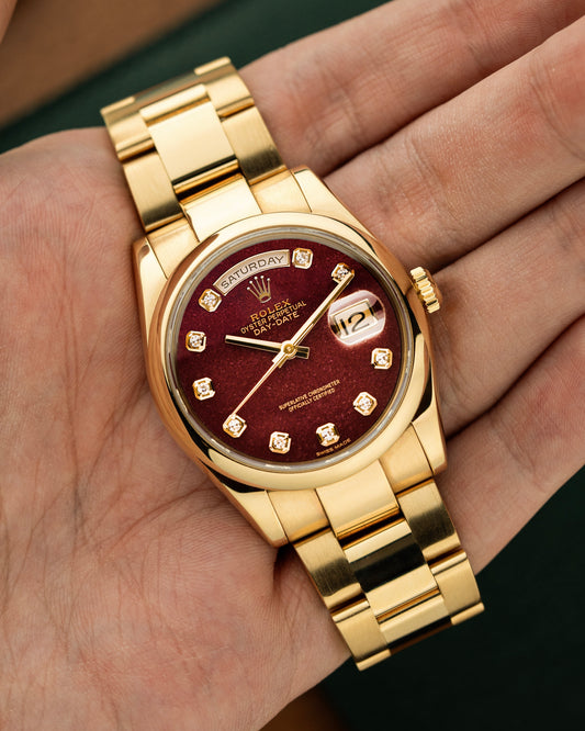 Rolex Day-Date 36mm Grossular Stone Dial - Ref. 118208