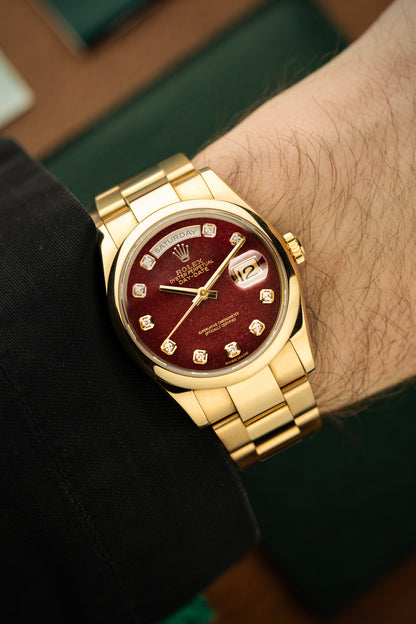 Rolex Day-Date 36mm Grossular Stone Dial - Ref. 118208