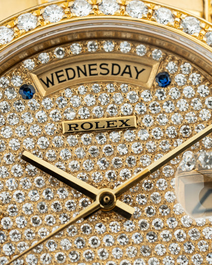 Rolex Day-Date 36mm Diamonds Pavé Sapphire - Ref. 18138