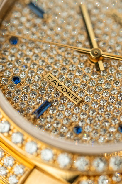 Rolex Day-Date 36mm Diamonds Pavé Sapphire - Ref. 18138