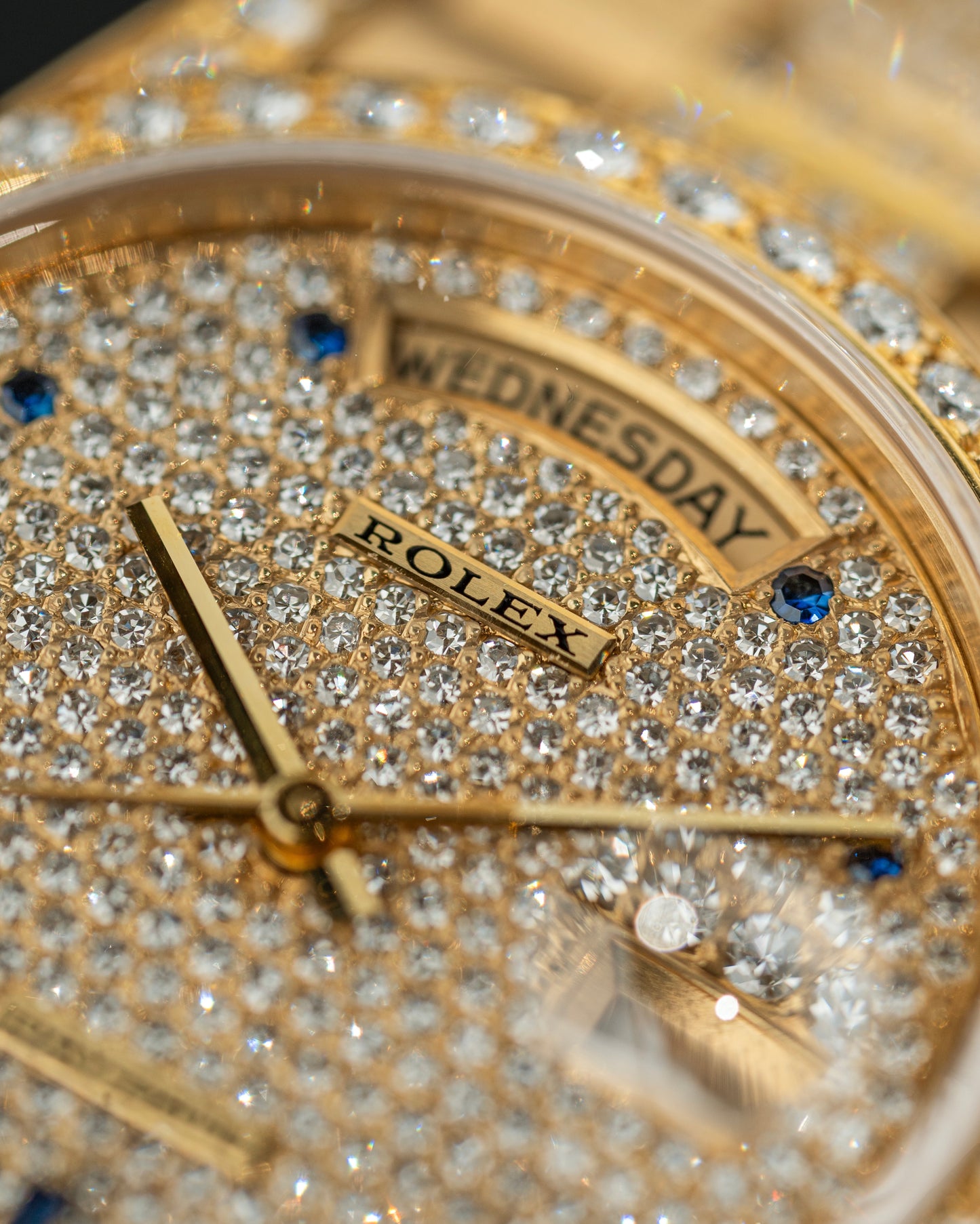 Rolex Day-Date 36mm Diamonds Pavé Sapphire - Ref. 18138