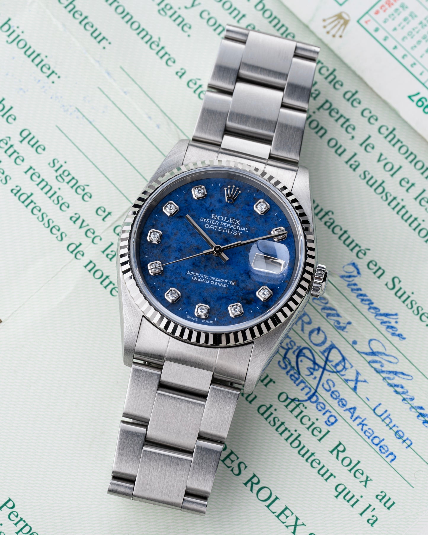 Rolex Datejust 36mm Sodalite Stone Dial - Ref. 16234