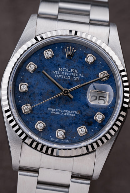 Rolex Datejust 36mm Sodalite Stone Dial - Ref. 16234