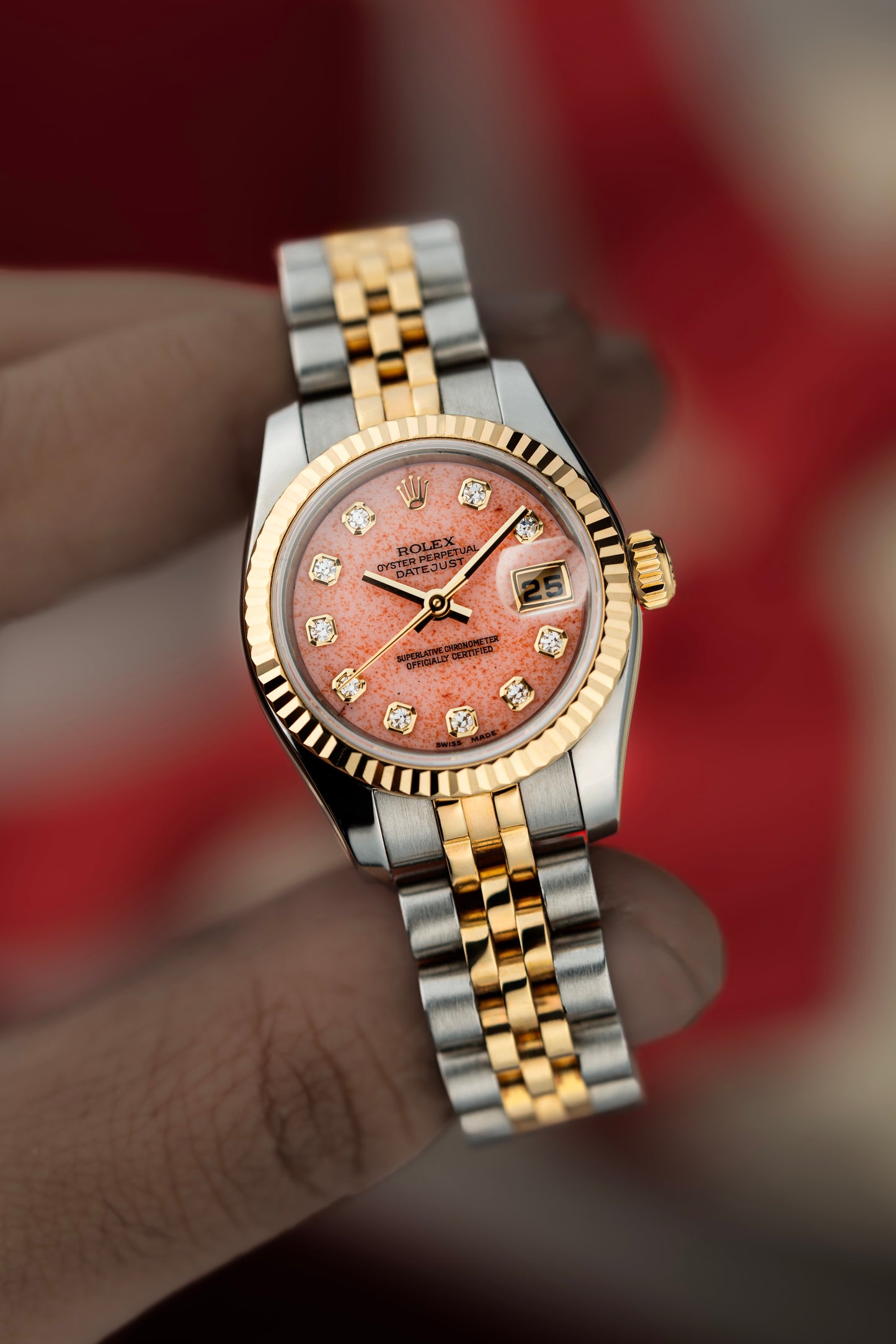 Rolex Lady-Datejust 26mm Coral Stone Dial - Ref. 179173