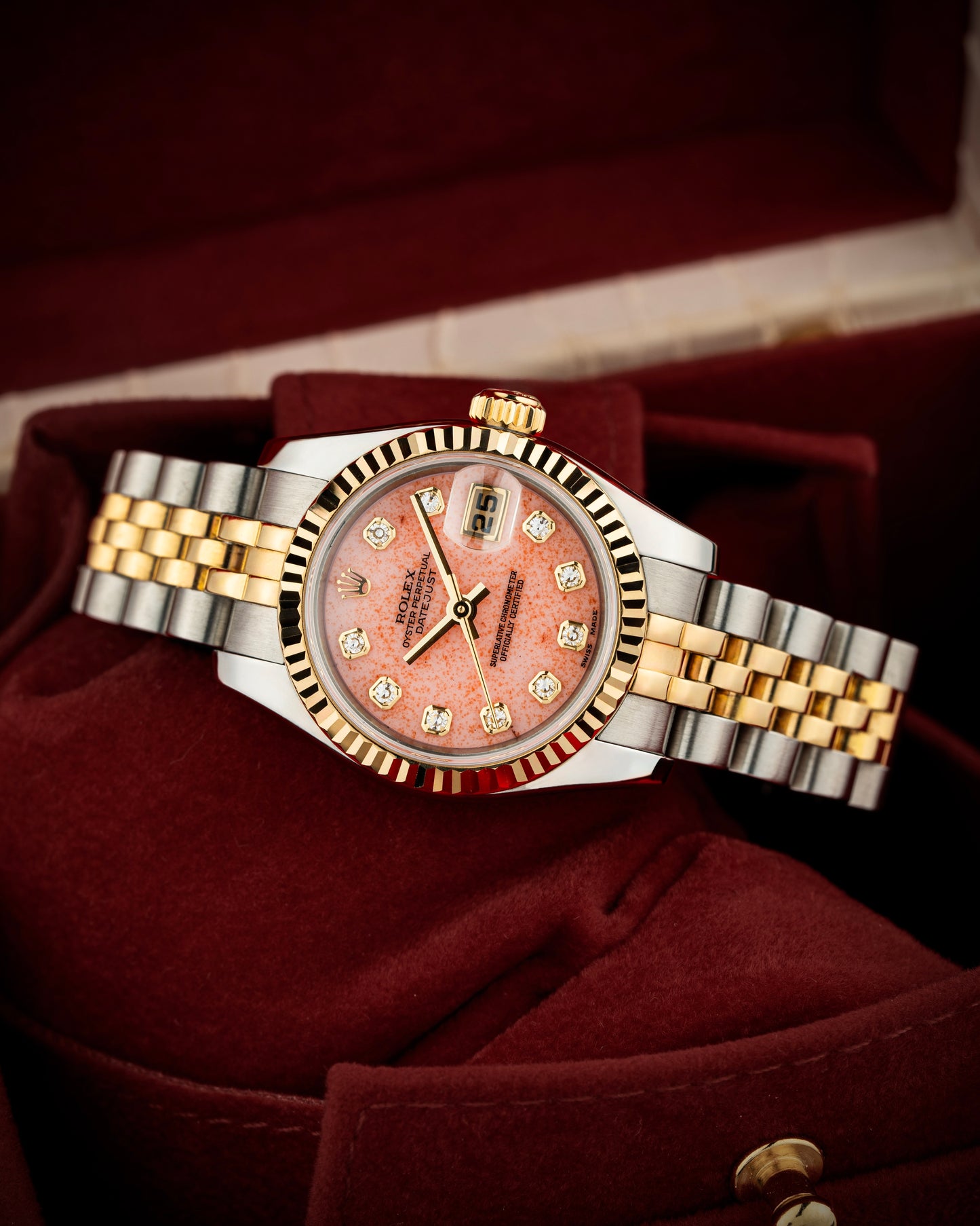 Rolex Lady-Datejust 26mm Coral Stone Dial - Ref. 179173