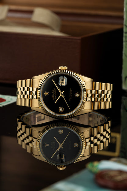 Rolex Datejust 36mm Onyx Stone Dial - Ref. 16238