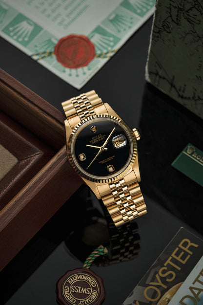 Rolex Datejust 36mm Onyx Stone Dial - Ref. 16238