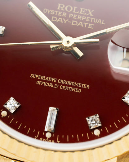 Rolex Day-Date 36mm Stella Oxblood Dial - Ref. 18038