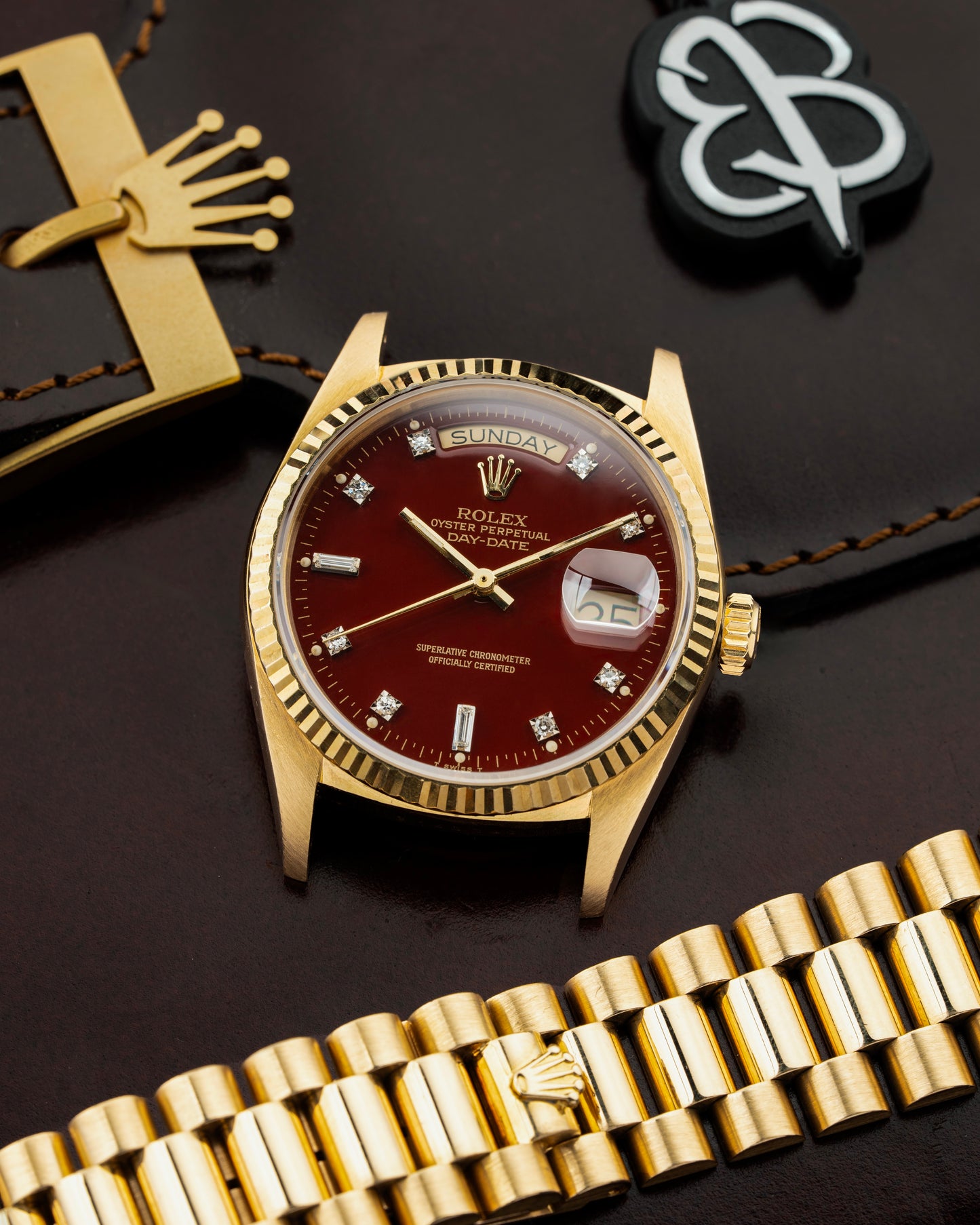 Rolex Day-Date 36mm Stella Oxblood Dial - Ref. 18038