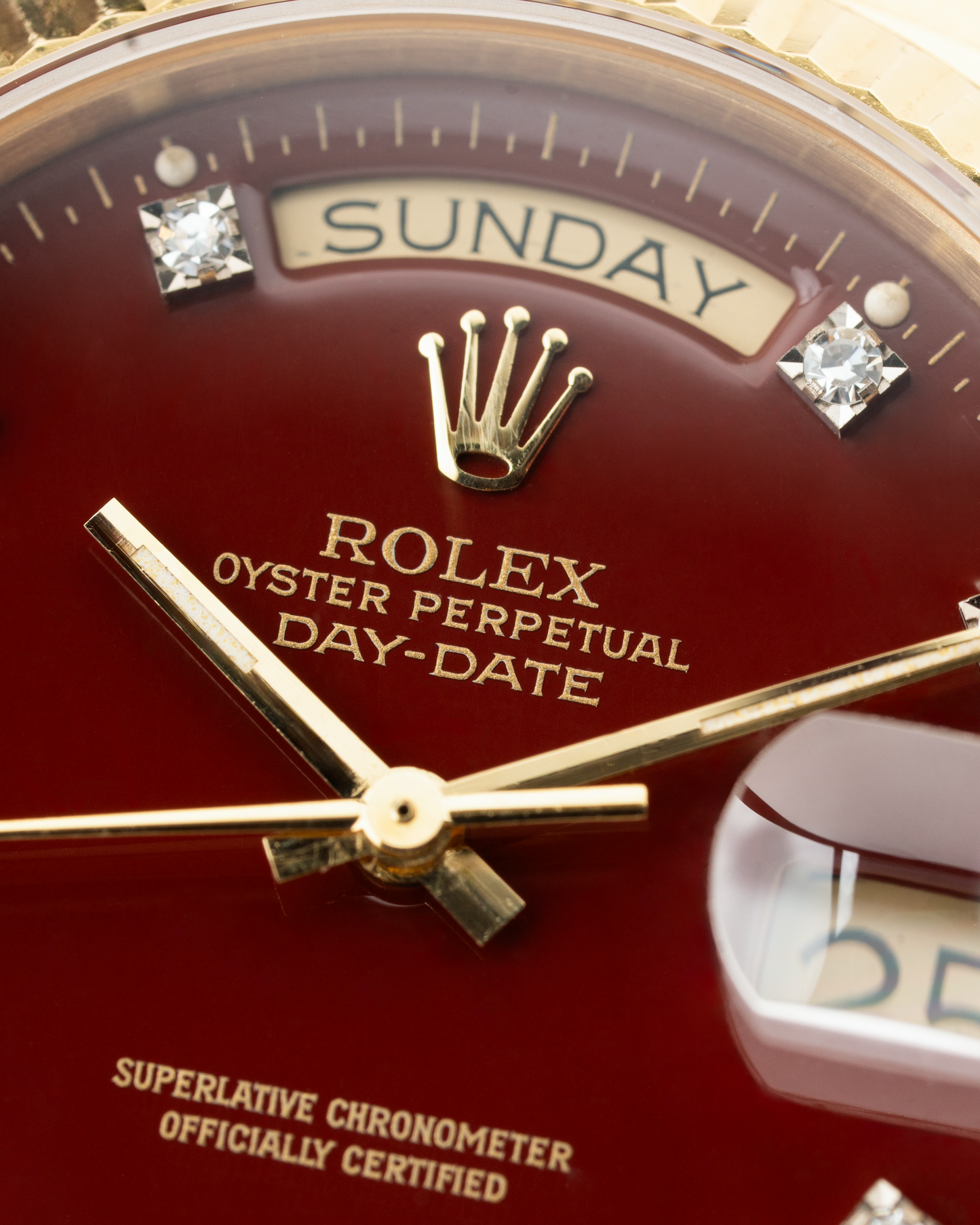 Rolex Day-Date 36mm Stella Oxblood Dial - Ref. 18038