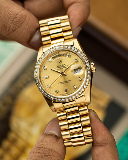 Rolex Day-Date 36mm Diamond Bezel - Ref. 18348