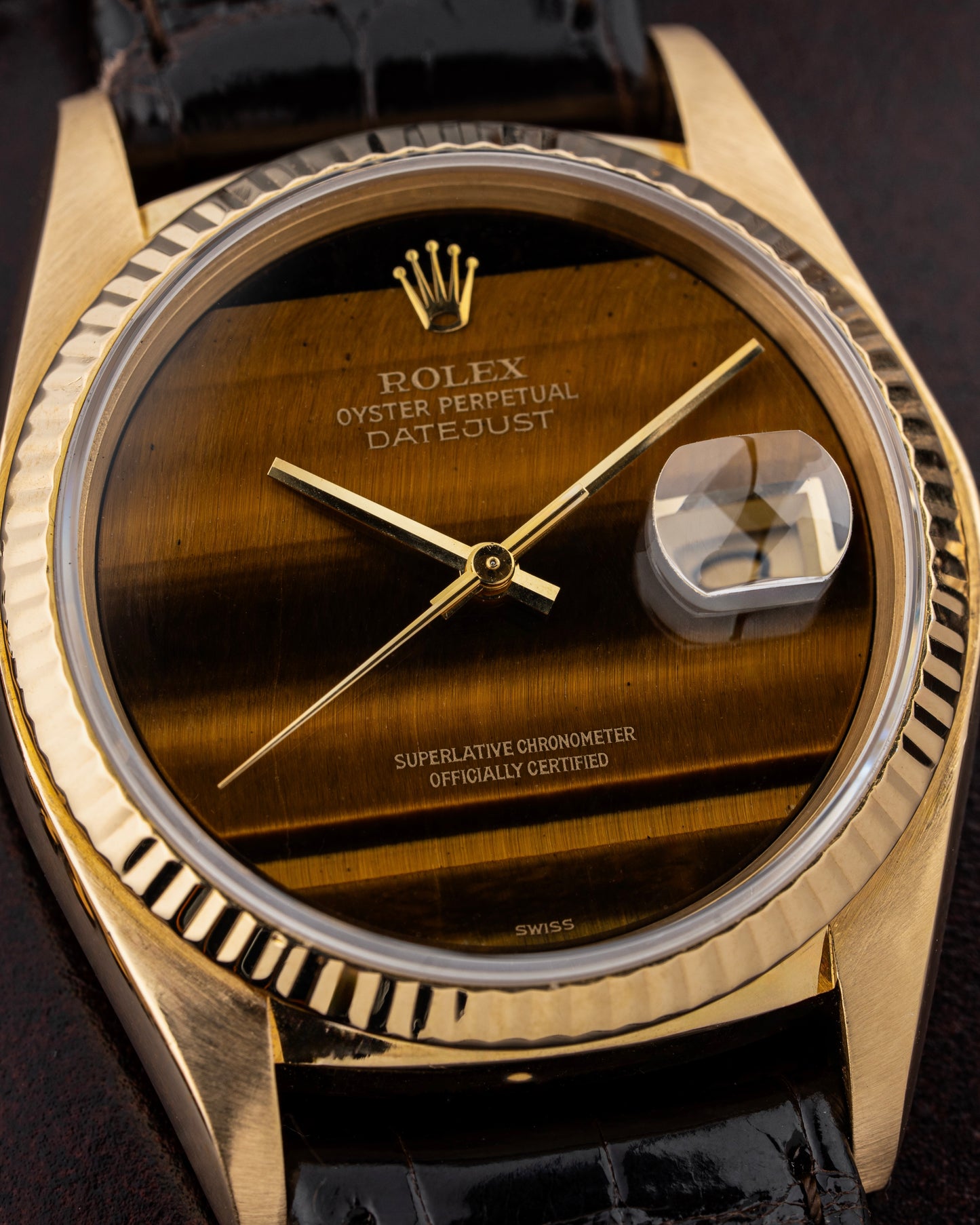 Rolex Datejust 36mm Tiger Eye Stone Dial - Ref. 16018