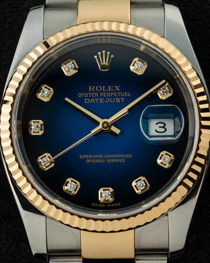 Rolex Datejust 36mm Blue Vignette Diamond Dial - Ref. 116233