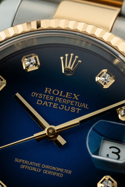 Rolex Datejust 36mm Blue Vignette Diamond Dial - Ref. 116233