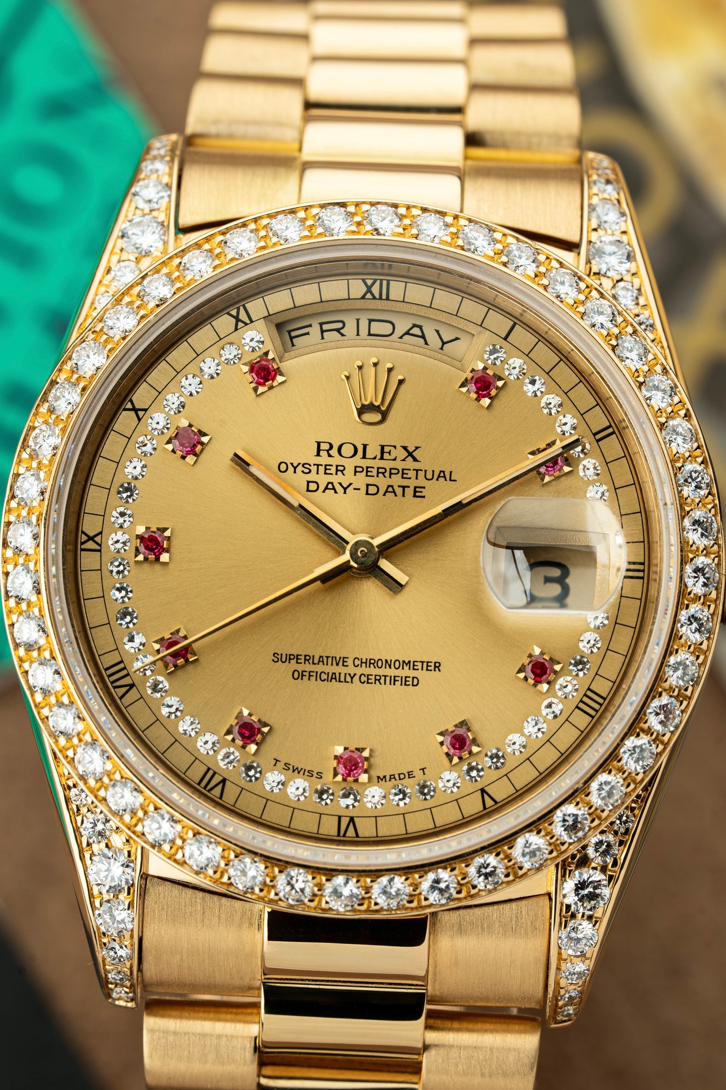 Rolex Day-Date 36mm Ruby String Dial - Ref. 18388