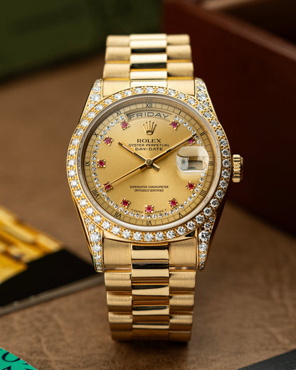 Rolex Day-Date 36mm Ruby String Dial - Ref. 18388