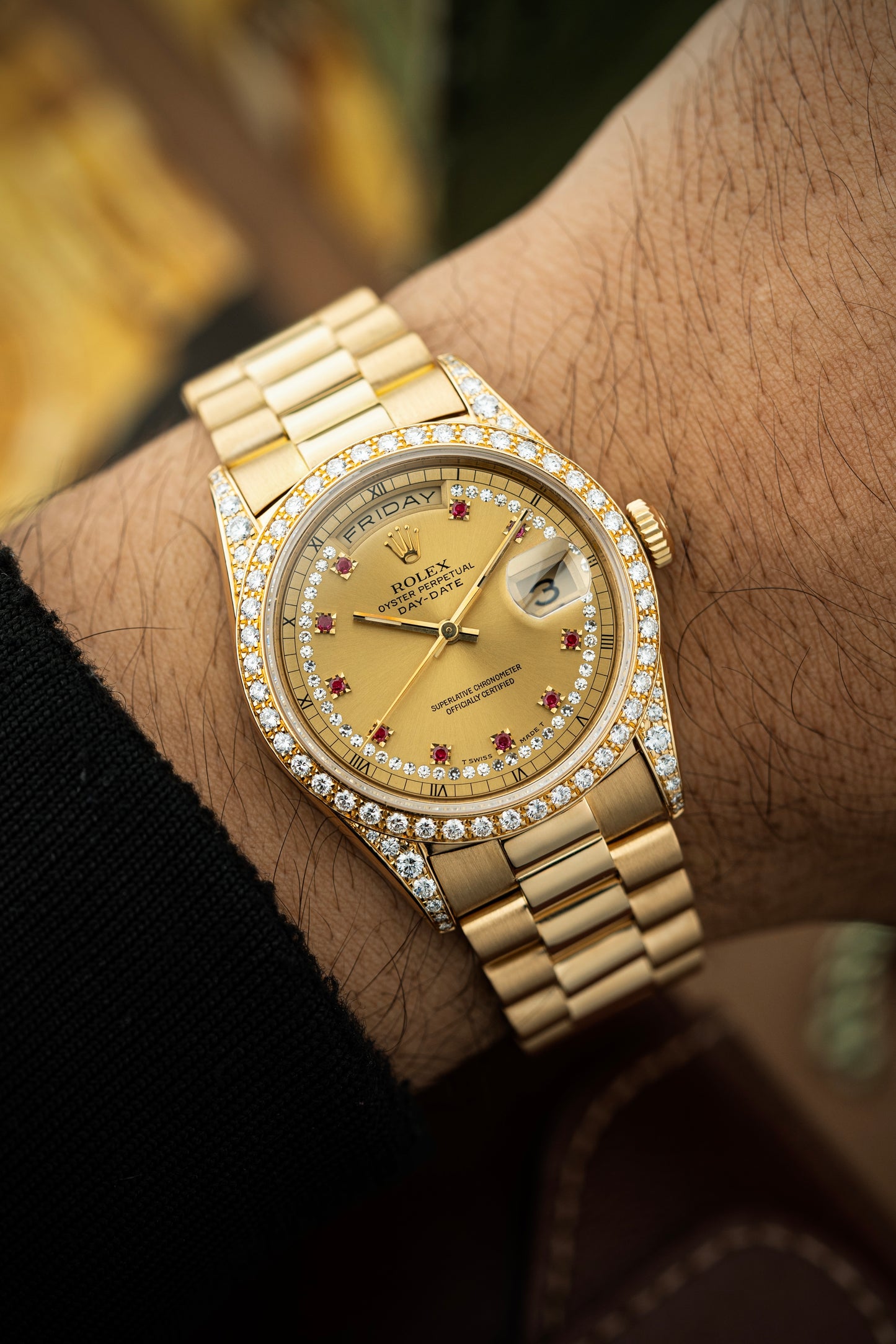 Rolex Day-Date 36mm Ruby String Dial - Ref. 18388