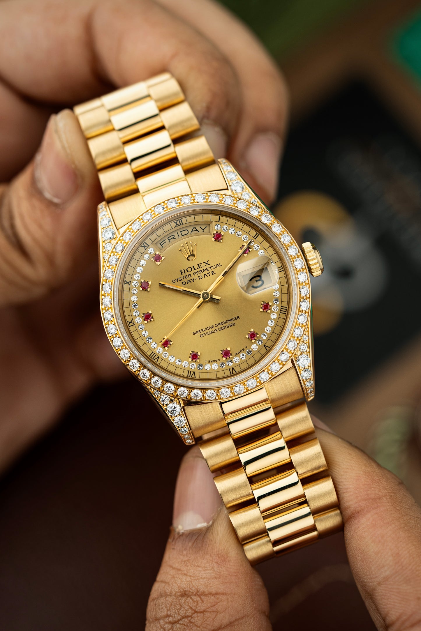 Rolex Day-Date 36mm Ruby String Dial - Ref. 18388