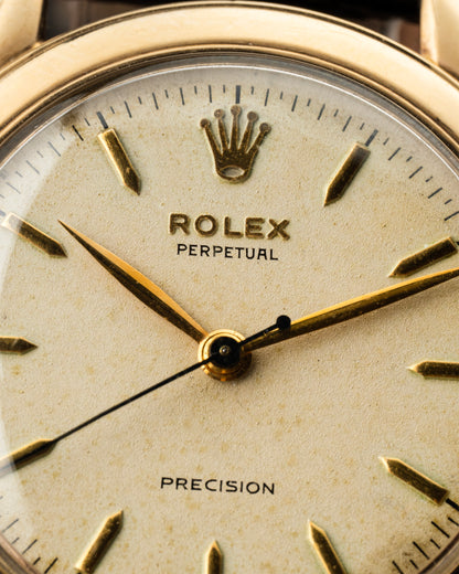 Rolex Perpetual Precision 34mm 9ct Gold Automatic 1950s Vintage