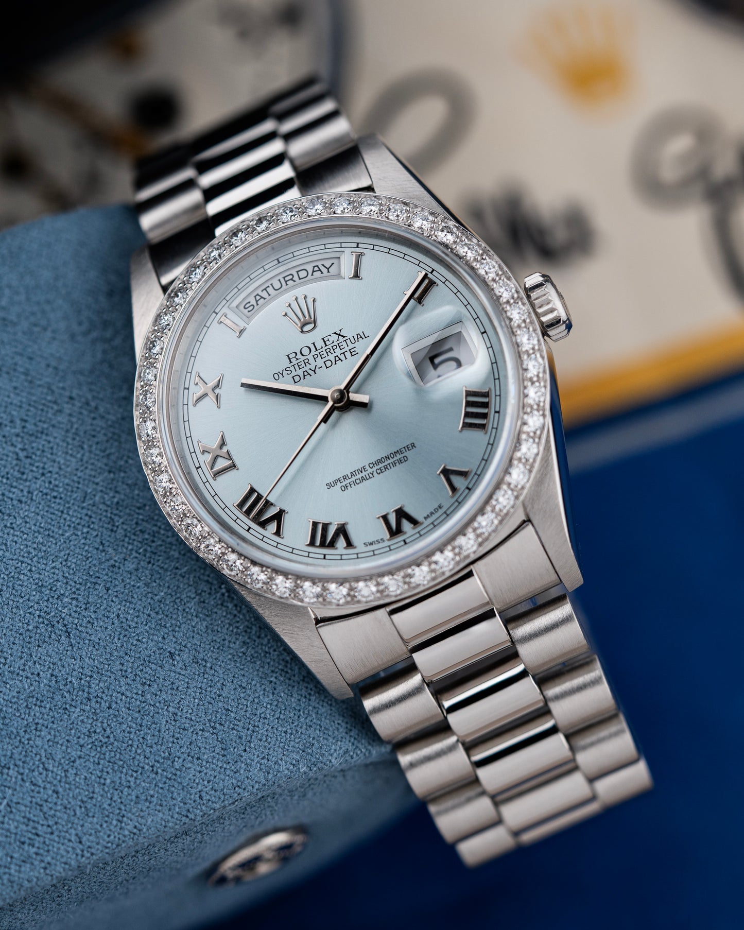 Rolex Day-Date 36mm Platinum Ice Blue - Ref. 18346