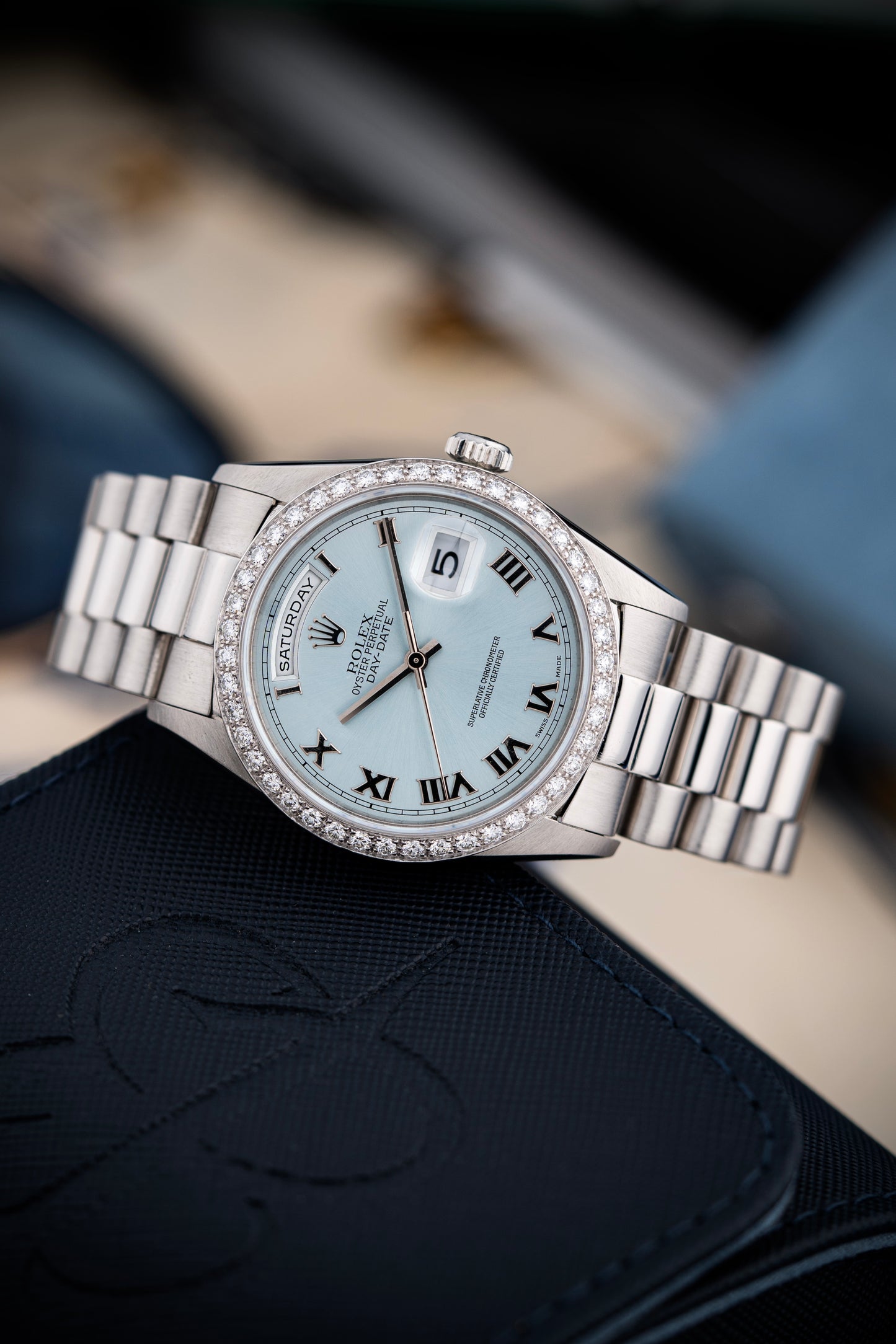 Rolex Day-Date 36mm Platinum Ice Blue - Ref. 18346