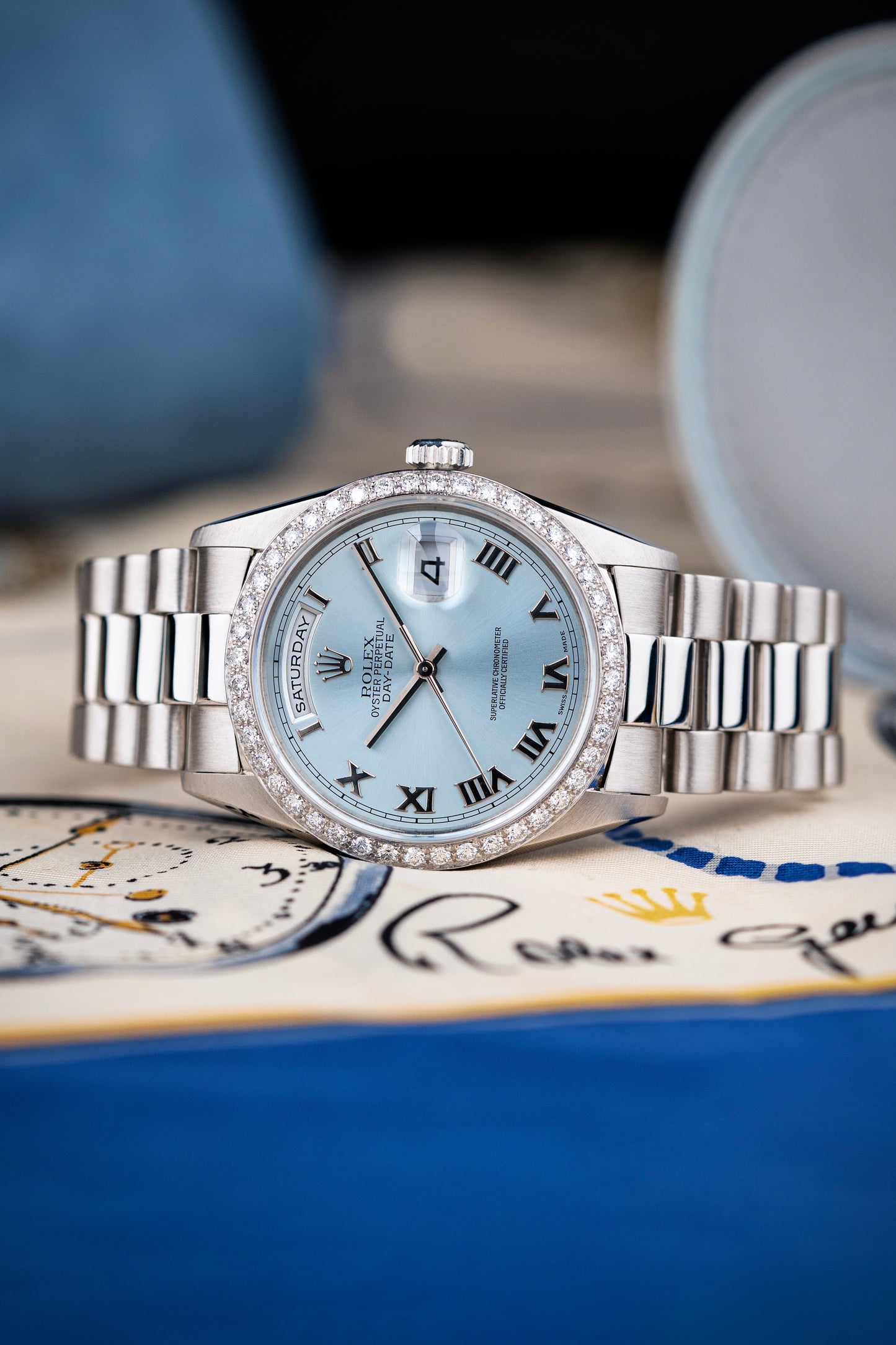 Rolex Day-Date 36mm Platinum Ice Blue - Ref. 18346