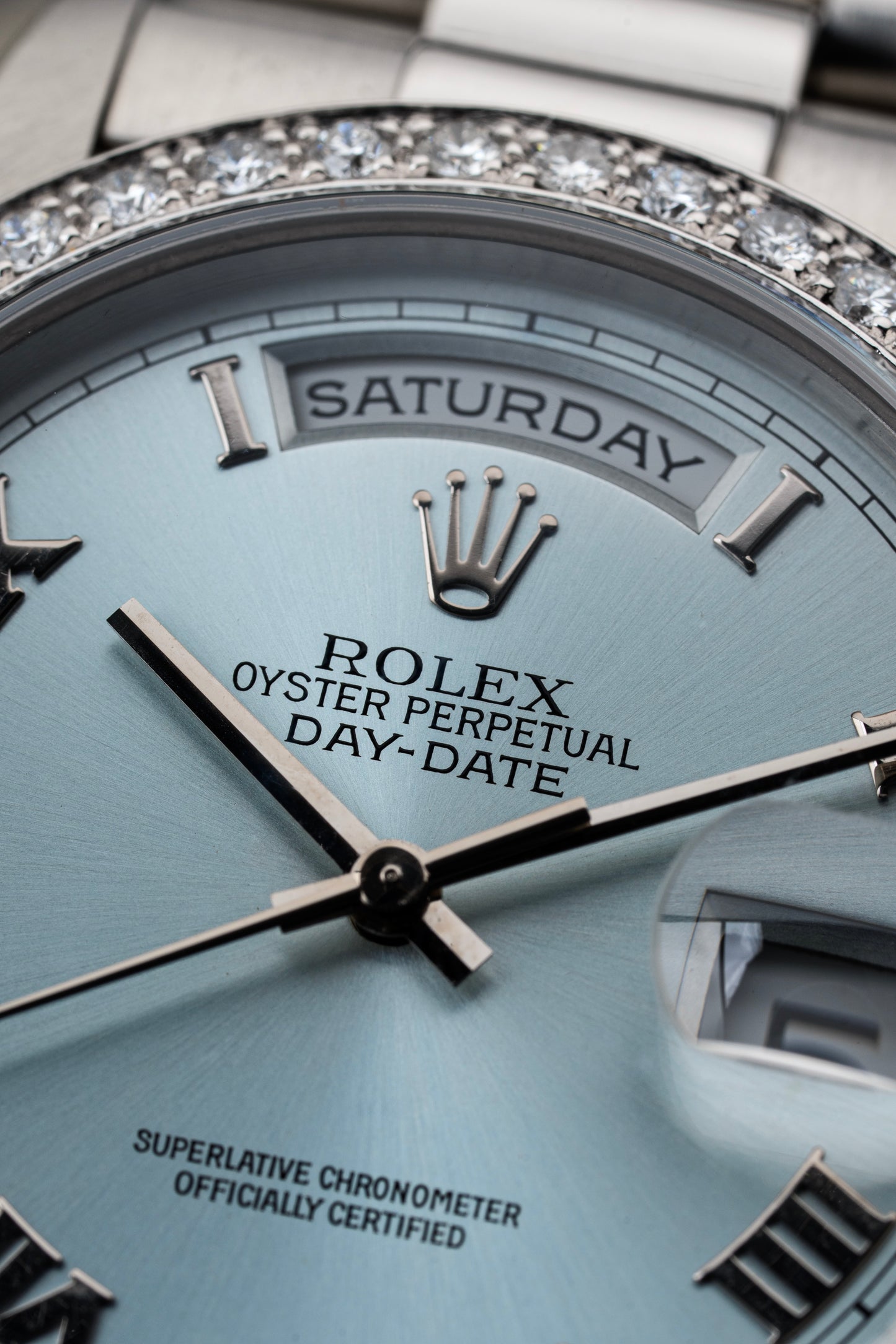 Rolex Day-Date 36mm Platinum Ice Blue - Ref. 18346