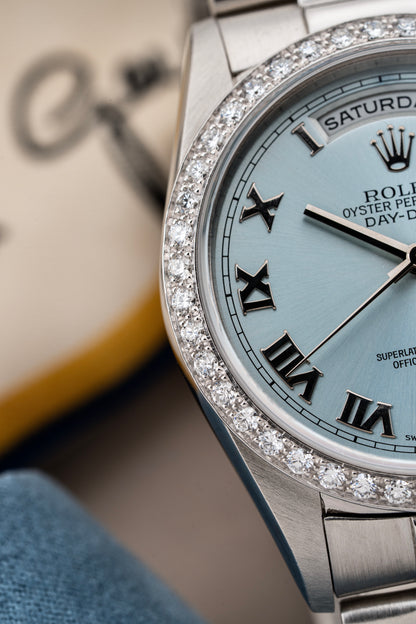 Rolex Day-Date 36mm Platinum Ice Blue - Ref. 18346