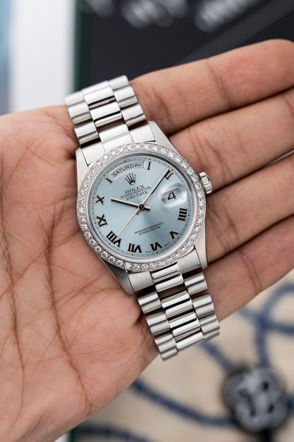 Rolex Day-Date 36mm Platinum Ice Blue - Ref. 18346