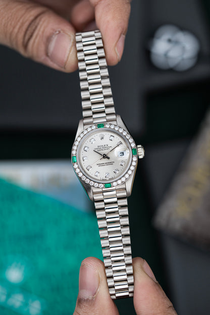 Rolex Lady-Datejust 26mm Emerald Baguettes - Ref. 69079